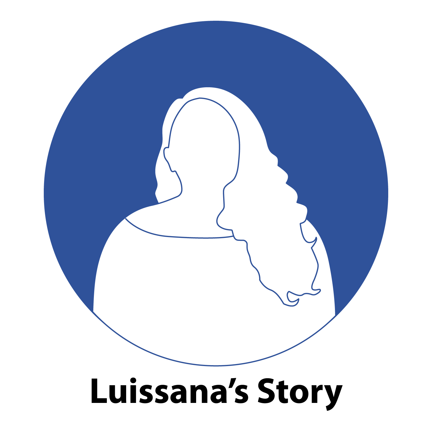 Illustrated profile of impacted person Luissana